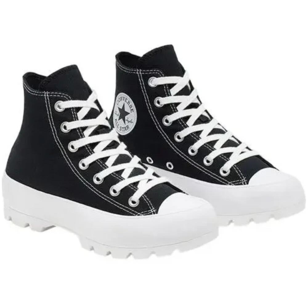 Converse Chuck Taylor All Star Lugged Sneakers Platform High Top Lace Up Black 7